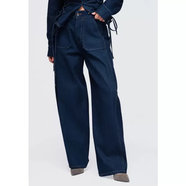  Dámske nohavice OMBRE OW-PA-E0017 DARK BLUE 