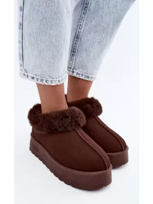 Dámske snehule BIG STAR SHOES UU274203 BROWN/BEIGE SHADOWS