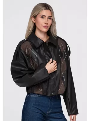 Dámska bunda OMBRE OW-JT-E0004 BROWN