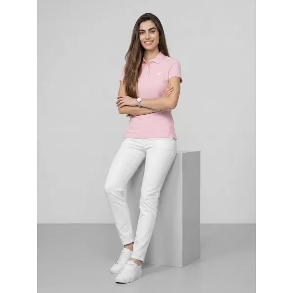  Dámske tričko s golierom 4F WMM00TPTSF0768 LIGHT PINK 
