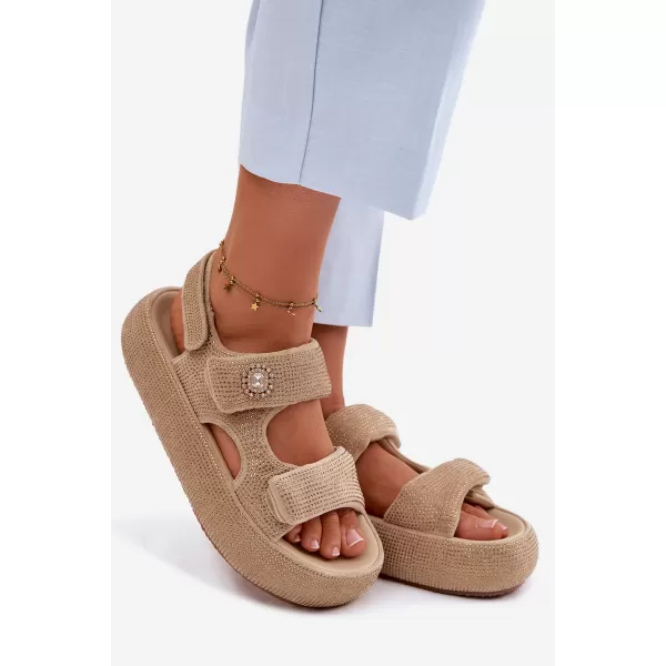  Dámske sandále GOE TT2N4101 BEIGE 