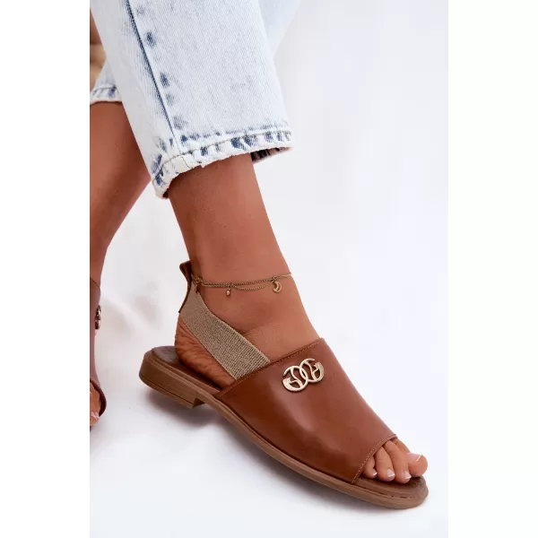  Dámske sandále ZAZOO 40473 BROWN 