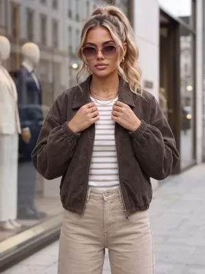Dámska bunda DSTREET TY6052 HNEDÁ
