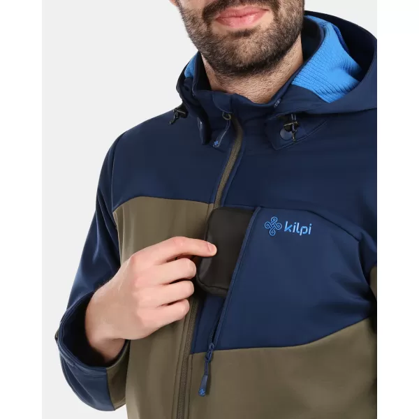  Pánska softshellová bunda KILPI ONTAVIO-M 1M0112KI KHAKI 