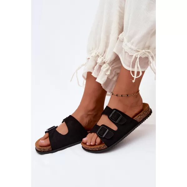  Dámske šľapky BOTO 56301-1 BLACK 