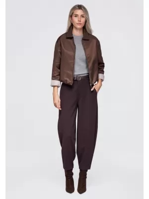 Dámska bunda OMBRE OW-JT-E0003 BROWN