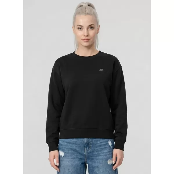  Dámska mikina 4F WMM00TSWSF2534 DEEP BLACK 