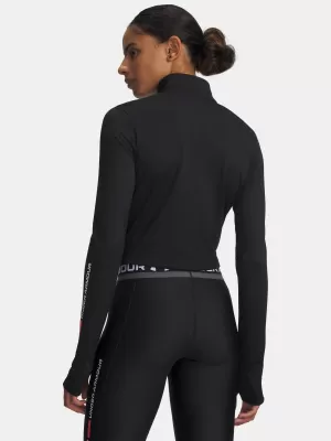 Dámske tričko UNDER ARMOUR TECH BRANDED 1/2 ZIP 6009988-001 ČIERNA