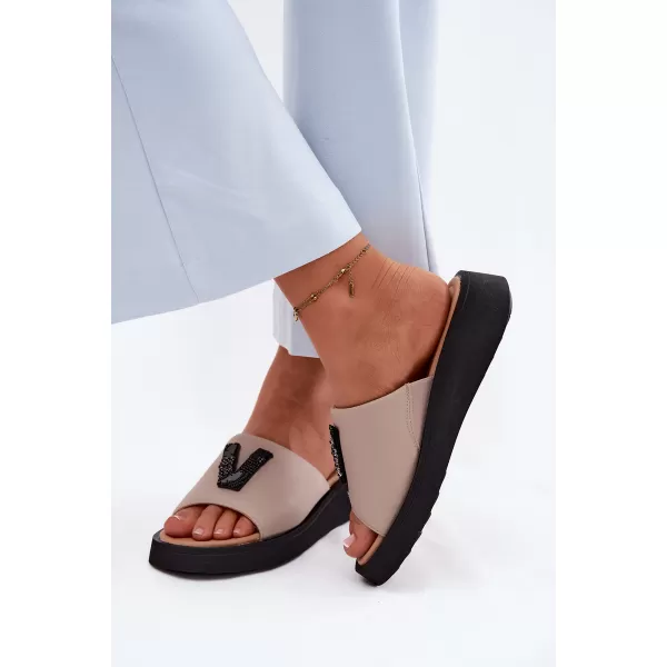  Dámske šľapky VINCEZA 66950 BEIGE 