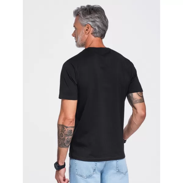  Pánske tričko OMBRE OM-TSPT-0299 BLACK 