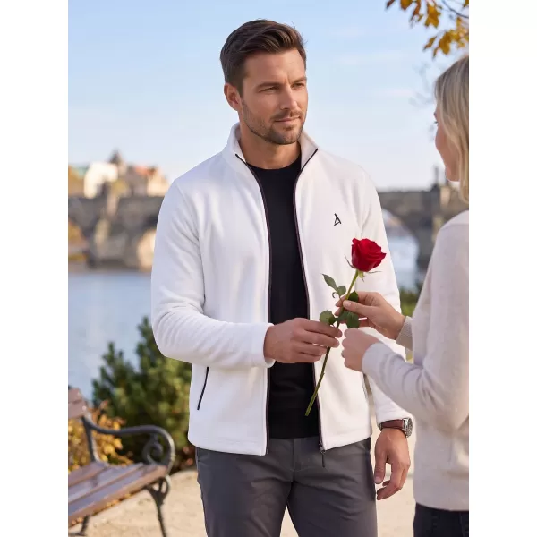  Pánska fleece mikina ALTISPORT ALM002852 BIELA 