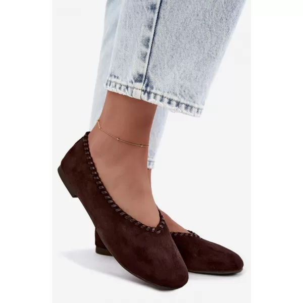  Dámske baleríny BOTO 9897 BROWN 