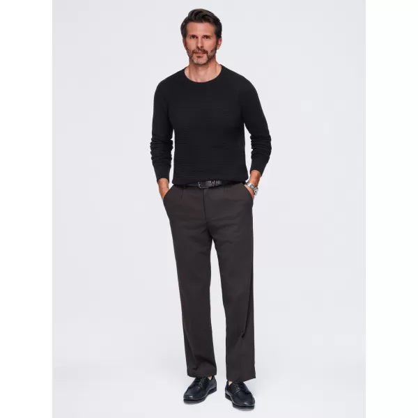  Pánsky sveter OMBRE OM-SWSW-0119 BLACK 