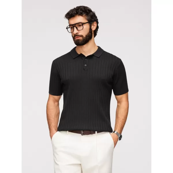  Pánske polo tričko OMBRE OM-POSS-0180 BLACK 