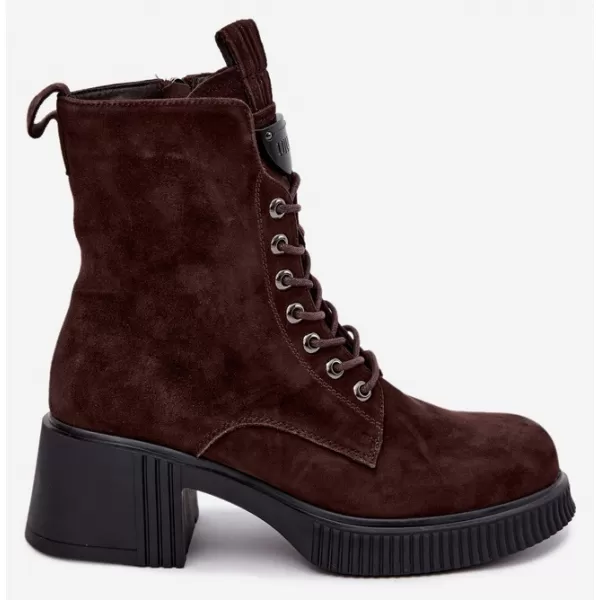  Dámske členkové topánky VINCEZA 67009 BROWN 