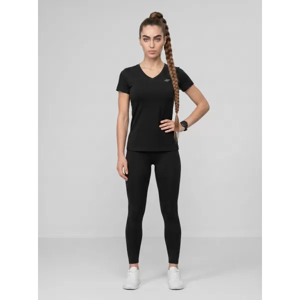  Dámske tričko 4F WMM00TTSHF3307 DEEP BLACK 