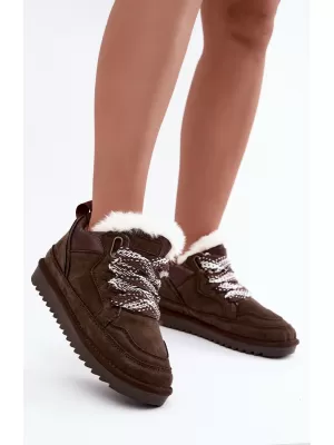 Dámske snehule VINCEZA 97974 CHOCOLATE