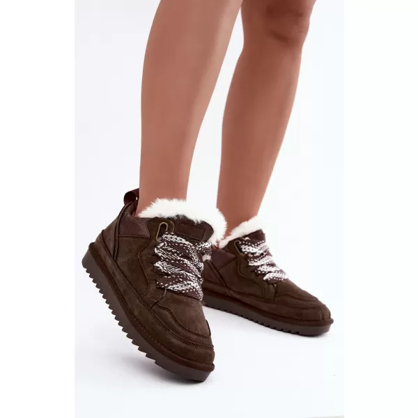  Dámske snehule VINCEZA 97974 CHOCOLATE 