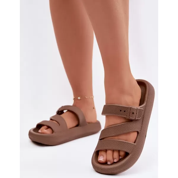  Dámske šľapky BIG STAR SHOES 42155-19 BROWN/BEIGE 