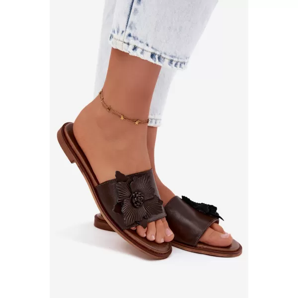  Dámske šľapky ZAZOO 40477 CHOCOLATE 