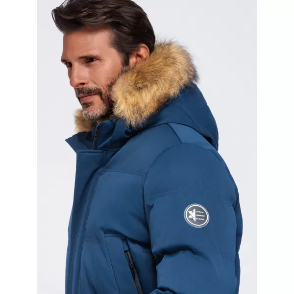  Pánska parka OMBRE OM-JALJ-0310 NAVY BLUE 