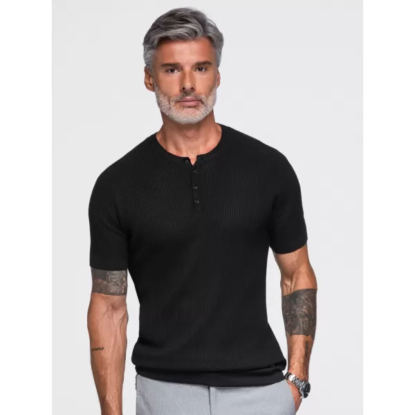  Pánske tričko OMBRE OM-TSCT-0304 BLACK 