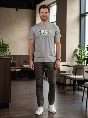 Pánske outdoorové tričko ALPINE PRO NOGER 2 GRAY VARIANT PB