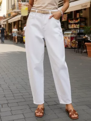 Dámske nohavice DSTREET UY2977 BIELA