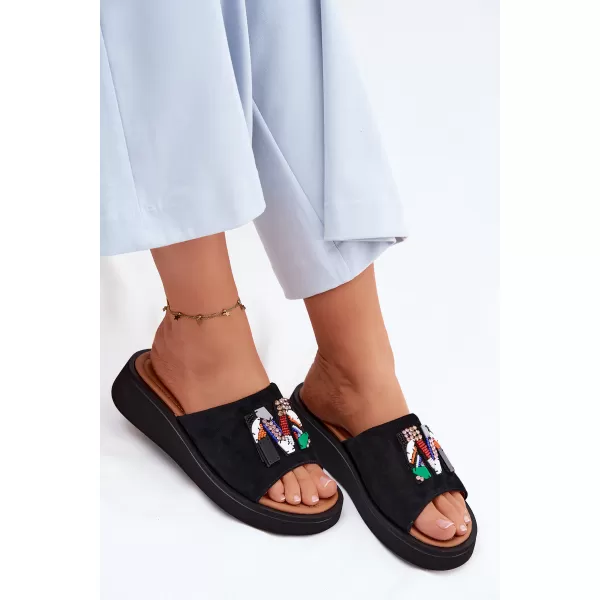 Dámske šľapky VINCEZA 66942 BLACK 