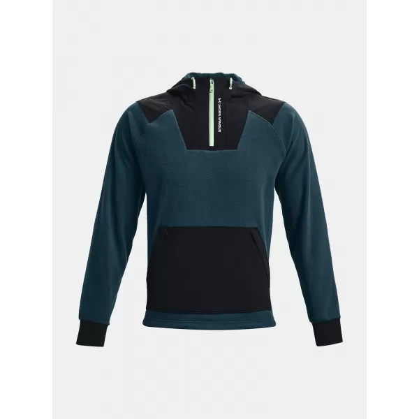  Pánska mikina UNDER ARMOUR UA RUSH FLEECE HOODIE 1366177-413 MODRÁ 