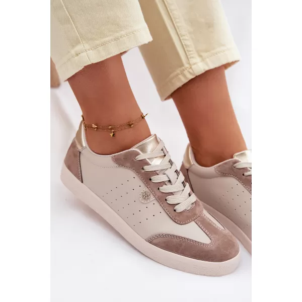  Dámske tenisky S.BARSKI LR61-7091 BEIGE 