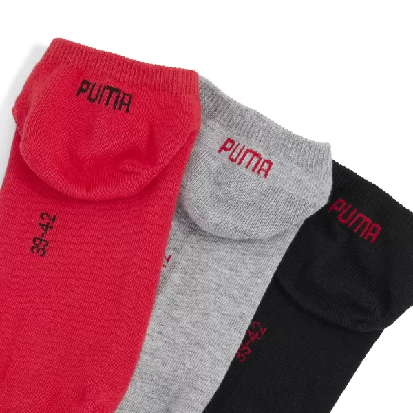  Ponožky PUMA UNISEX SNEAKER PLAIN 3P 93862401 BLACK/RED 