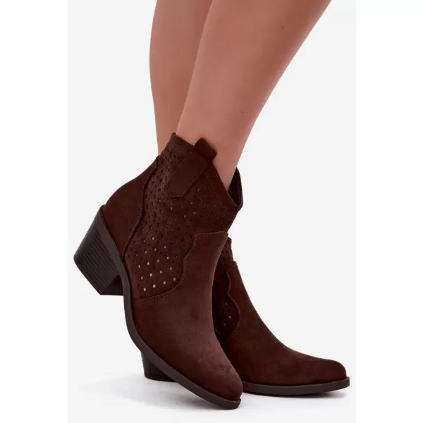 Dámske topánky S.BARSKI HY62-8149 CHOCOLATE 