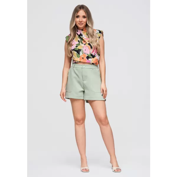  Dámske kraťasy OMBRE OW-ST-E0009 LIGHT GREEN 