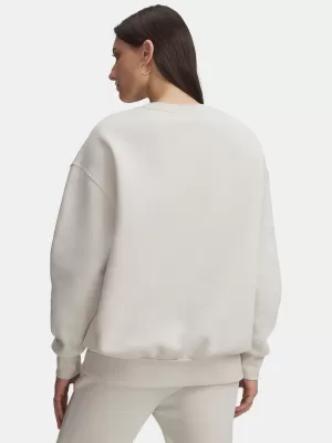 Dámska mikina UNDER ARMOUR ICON FLEECE OS CREW 1379475-110 BIELA