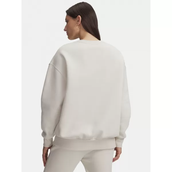  Dámska mikina UNDER ARMOUR ICON FLEECE OS CREW 1379475-110 BIELA 