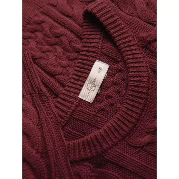  Pánsky sveter OMBRE OM-SWSW-0191 BURGUNDY 