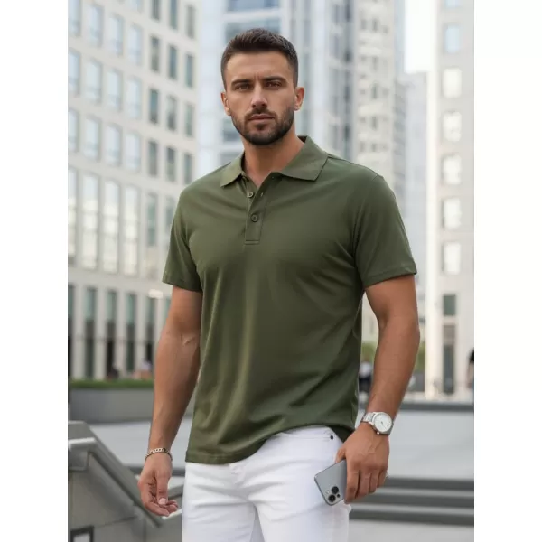  Pánske tričko s golierom DSTREET PX0511 ZELENÁ 