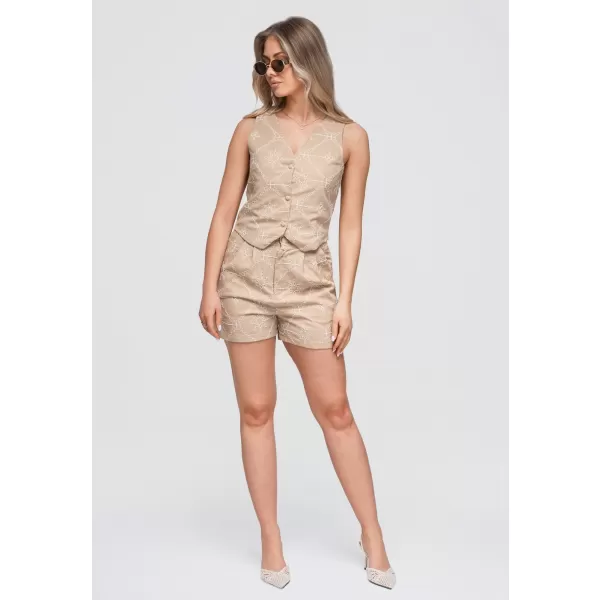  Dámsky kabát OMBRE OW-VE-E0009 TAUPE 
