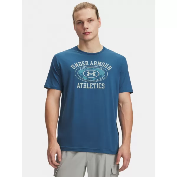  Pánske tričko UNDER ARMOUR M 60/40S ARMOR GLOBE SS 6009261-498 MODRÁ 