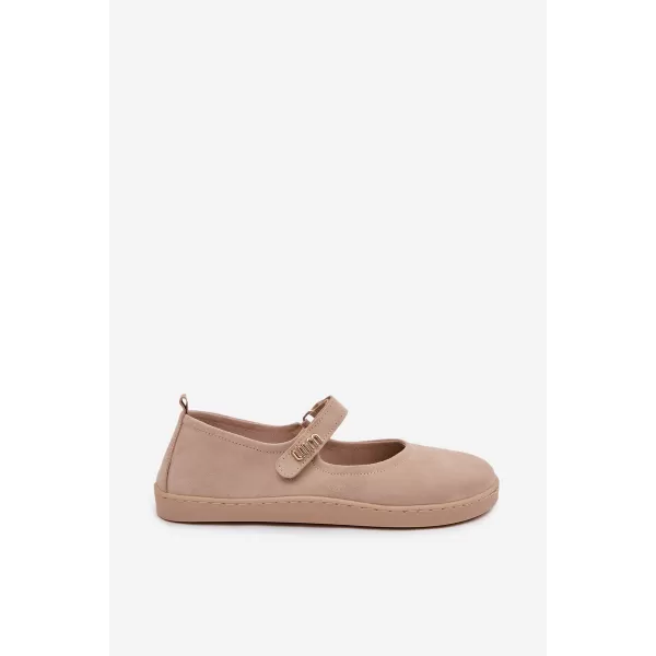  Dámske baleríny ZAZOO 10206 BEIGE 