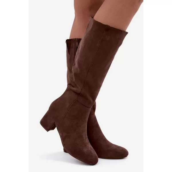  Dámske čižmy S.BARSKI HY62-8131 BROWN 