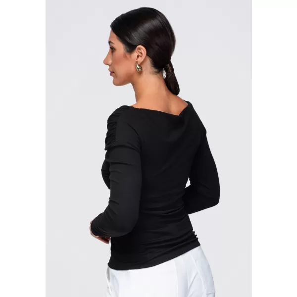  Dámska blúzka OMBRE OW-TS-E0088 BLACK 