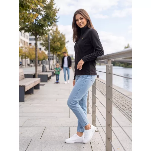  Dámska fleece mikina ALTISPORT ALW002852 ČIERNOZLATÁ 