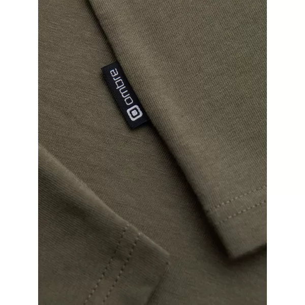  Pánske tričko OMBRE OM-LSBL-0143 DARK OLIVE 
