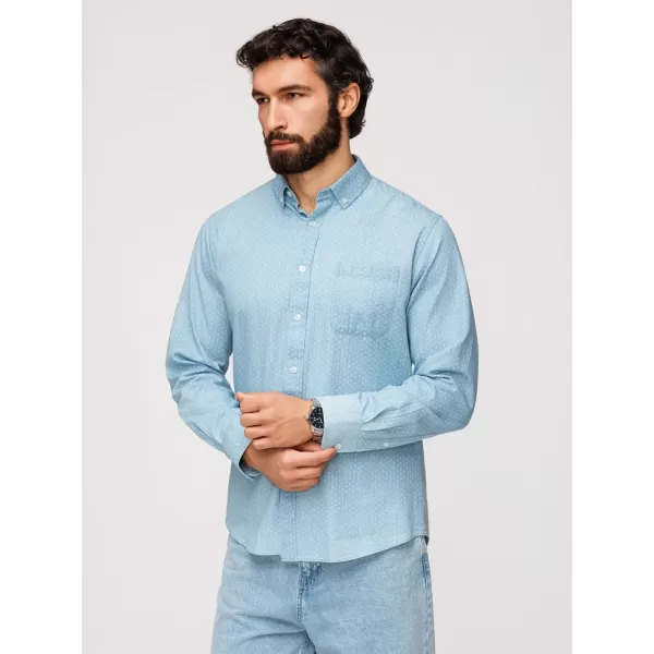  Pánska košeľa OMBRE K702 LIGHT BLUE 