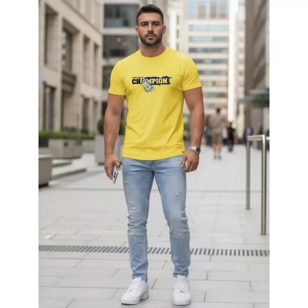  Pánske tričko DSTREET NX5017R-YE ŽLTÁ 