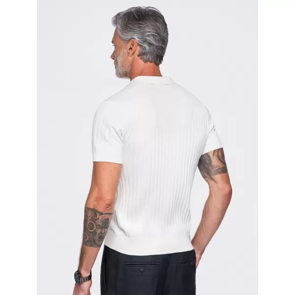  Pánske polo tričko OMBRE OM-POSS-0180 OFF-WHITE 