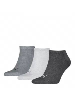 Ponožky PUMA UNISEX SNEAKER PLAIN 3P 93862416 ANTHRACIT/L MEL GREY/M MEL GREY