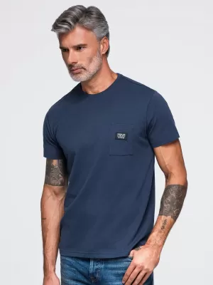 Pánske tričko OMBRE OM-TSCT-0305 NAVY BLUE